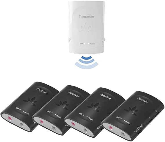 Avantree Audiplex Set with 1 More Add-on Receiver Bundle, Long Range & Low Latency for TV, AV Receivers, Projectors, Broadcast, and Church