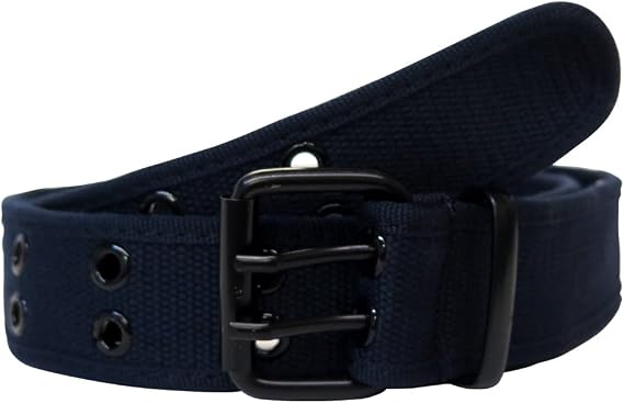 E.M.P Canvas Double Hole Grommets Belt Navy Large