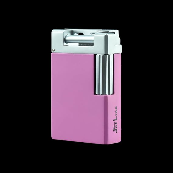 Jetline Opal (Pink) Soft Flame Flint Lighter, Durable, Refillable, Reusable, Smoking Accessories