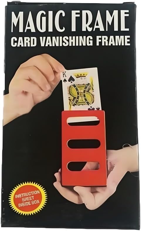 MilesMagic Magician's Card Vanishing Frame Gimmick for Close Up Disappearing Card Mentalism Real Pocket Size Illusion Stage or Street Visual Magic Trick