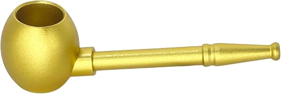 Brass Retro Pipe for Beginner Classic Pipe 4.5 inch Large Bowl Pipe