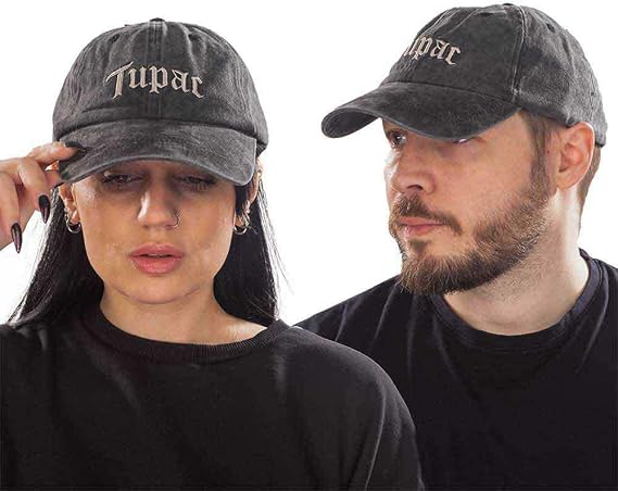 Tupac 2Pac Baseball Cap Gothic Logo Official Charcoal Grey Unisex Size One Size