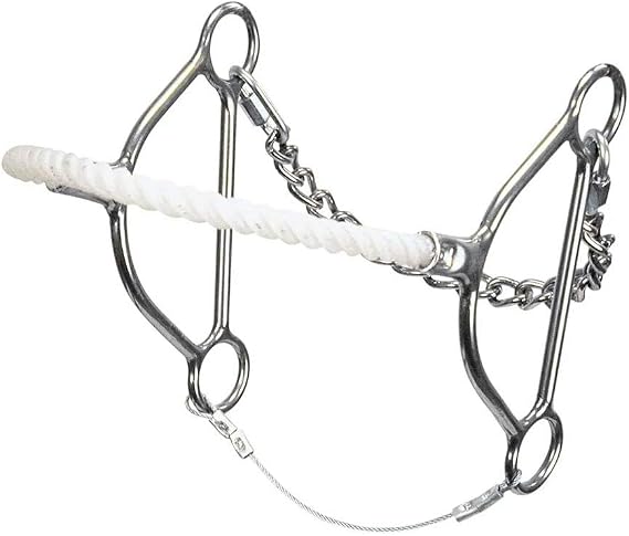 Reinsman 960 Beetle Hackamore for Horse - Rope Nose - 6" Cheeks - Stage C