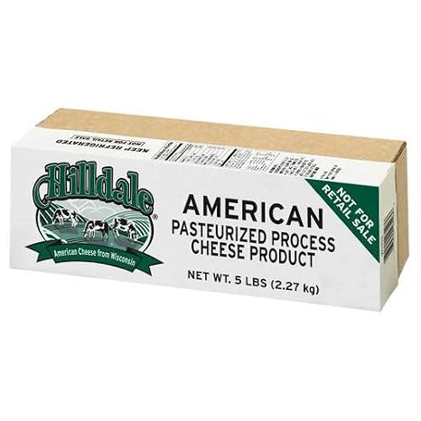 Hilldale American White Process Cheese Loaf, 5 Pound -- 6 per case.