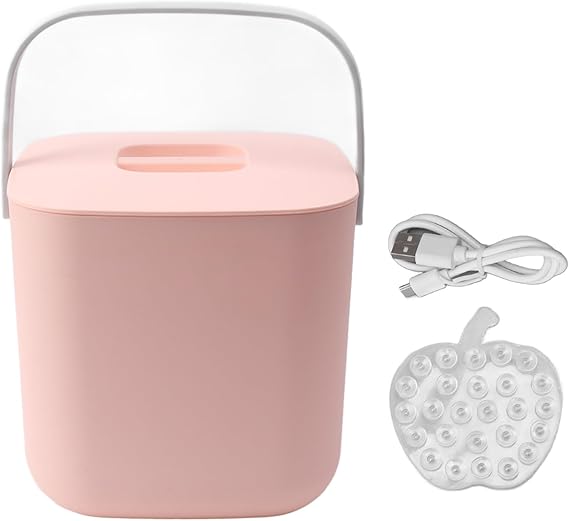 Mini Portable Dishwasher 18W 8.5V 2A 2000MAh with Auto Shut-off, Mini Compact USB Dishwasher, Portable Dishwasher for Apartment (Pink)