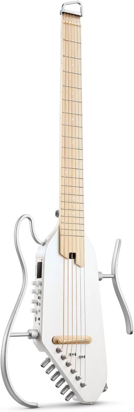 Donner HUSH I PRO Acoustic Electric Guitar - Travel Guitar with Multiple Effect Modes Smart Set Including Headphones Gig Bag Strap and Charging Cable Portable Silent Practice Guitar with Multiple Effect Modes Smart Guitar Set with Headphones Gig Bag Strap Charging Cable
