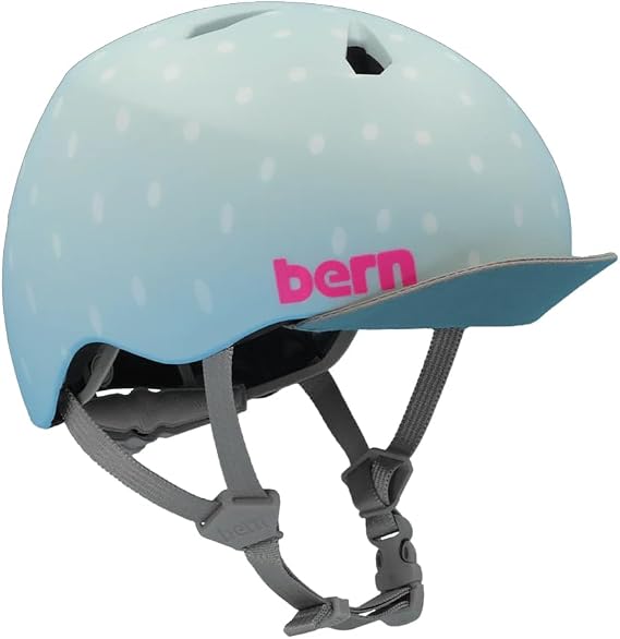 BERN Nina Bike Helmet for Kids, Ages 3-12, Flip Visor, Adjustable fit, Lightweight, CPSC Safety Certified