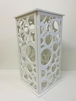 VIMA Bubbles Decorative Display PVC Stand Pedestal White Color 26" H x 14" W x 14" D