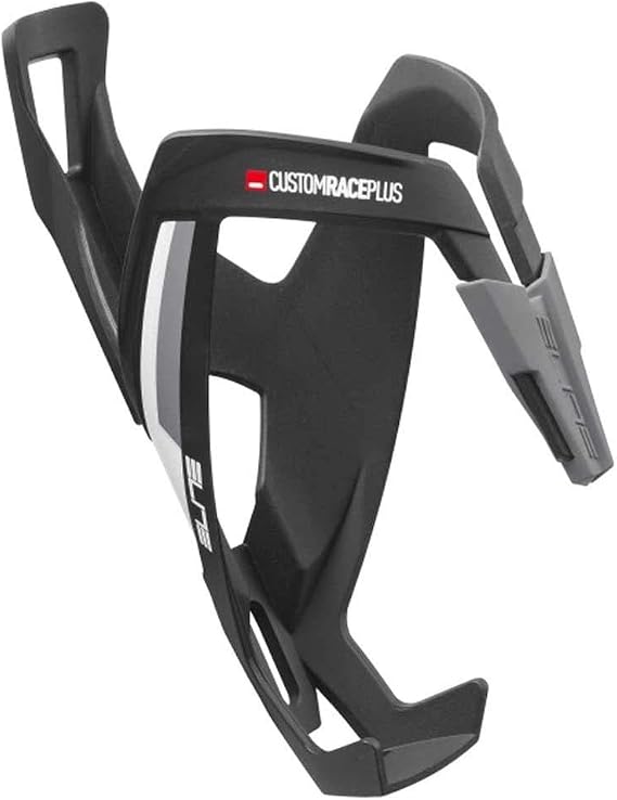 Elite Custom Race PLUS Bottle Cage, Black Matte/White