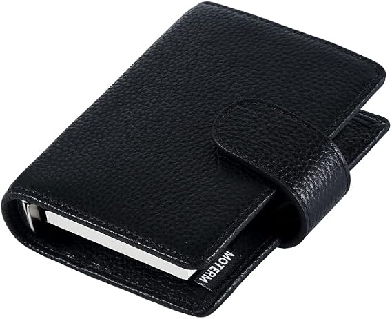 Moterm A8 Regular Rings Planner - Genuine Leather Binder Organizer Wallet