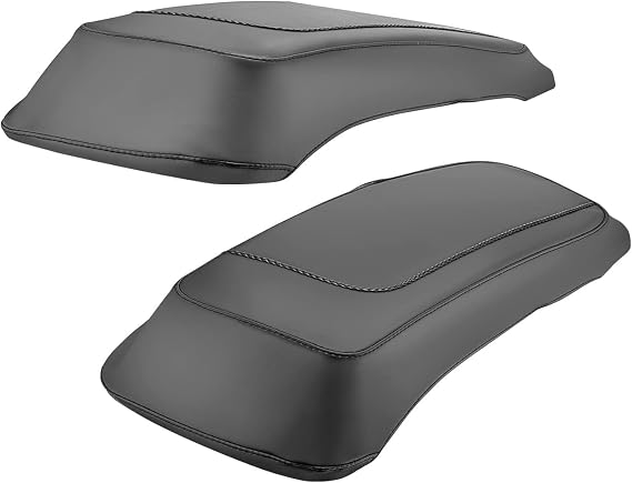 Dasen Saddlebag Speaker Lid Bra Protective Covers PU Leather Compatible with Harley Touring Road King Electra Road Street Glide 1993-2013