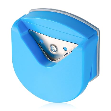 Corner Rounder Punch 4mm – Portable Round Corner Cutter for Cards, Photos, Postcards, Scrapbooking, and DIY Projects (Blue)