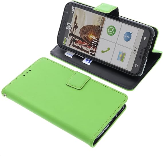 Case Compatible with Emporia Smart 5 Book Style Green Protective Cover Book