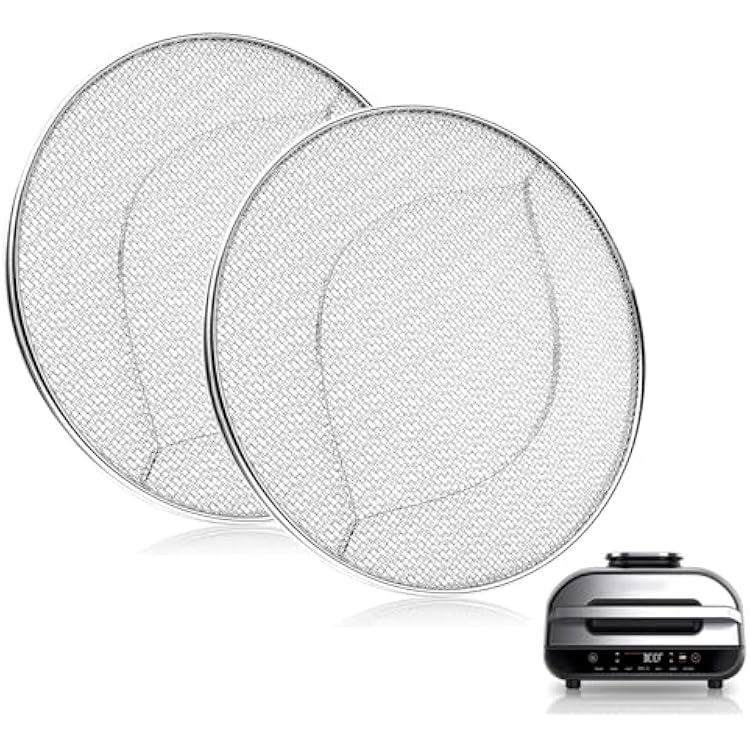 2PCS Replacement Splatter Shield for Ninja Foodi FG551 Air Fryer,Stainless Steel Splatter Screen Part for Ninja Foodi Smart XL 6-in-1 Indoor Grill, FG550, BG500A, DG551