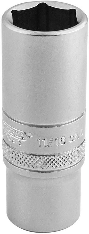 Draper 16585 Metric 3/8-Inch Square Drive Hi-Torq 6-Point Deep 17 mm Socket , Blue
