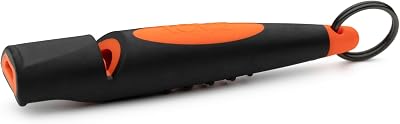 ACME Alpha 211.5 Professional Dog Training Whistle with Enhanced Ergonomic Grip. BPA-Free Plastic. 110 dBA. Long Range. Standardized Frequency. Weatherproof. Made in The UK Black on Day Glow Orange