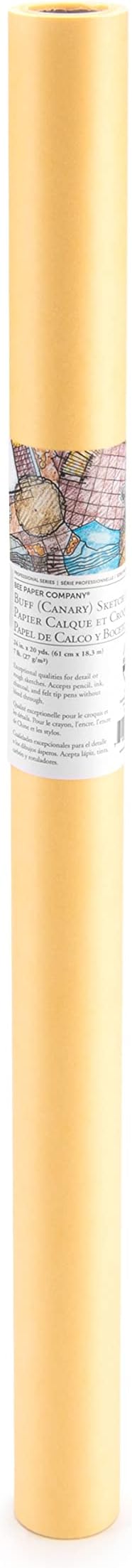 Bee Paper Canary Sketch and Trace Roll, 12-Inch by 20-Yards