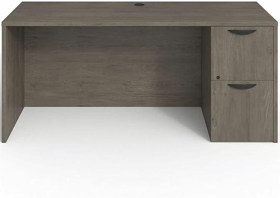 Lorell Prominence 2.0 Gray Elm Laminate Desk Unit