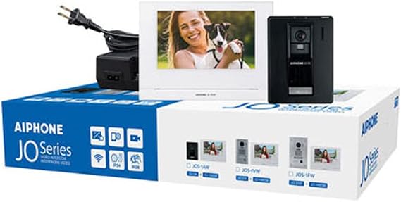 Aiphone JOS-1AW Video Intercom Box Set, 7 Inch WiFi Monitor, 1 Door | Everything for one door in one box, and the call reaches your phone too