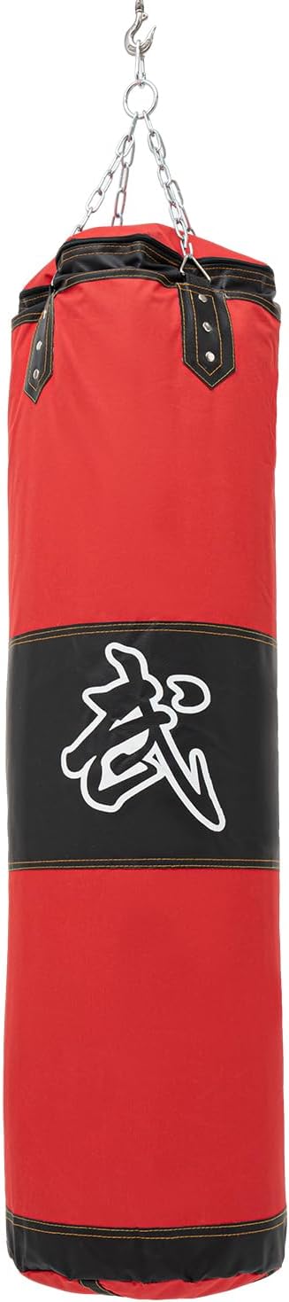Punching Bag with Boxing Gloves Heavy Hanging Boxing Bag Unfilled, Punching Bag Set for Adults MMA Kickboxing Home Gym Training