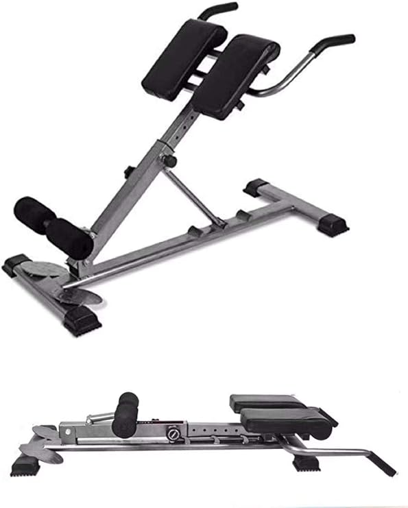 ComMax Roman Chair Back Hyperextension Bench-Foldable Back Extension Machine -30-40-50 Angle & Height Dual Adjustable Roman Chair Exercise Equipment for Home Gym