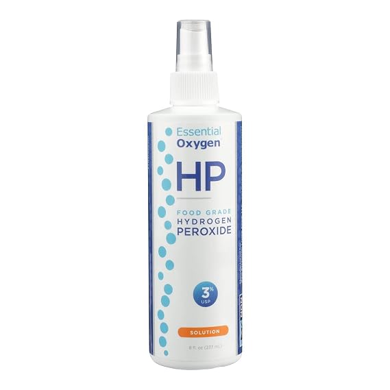 Essential Oxygen 3% Food Grade Hydrogen Peroxide 8 OZ