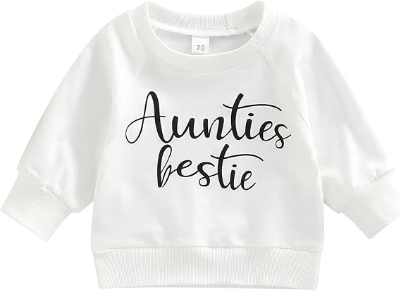 fhutpw Toddler Baby Boys Girls Sweatshirt Tops Letter Print Long Sleeve Pullover Shirts Fall Outfits Clothes