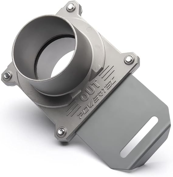 POWERTEC 70325 Blast Gate 2-1/2 Inch, w/Anti Clog and Air Leak Seal for Dust Collection