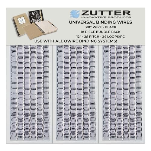 Zutter Binding Wires - Black Bundle Pack - Use with Any and All owire Binding Systems! Zutter Binding Wires 38 - Black 18 Piece Bundle Pack