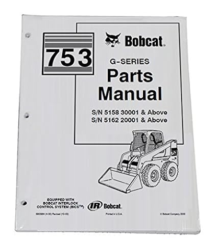 Bobcat 753 Skid Steer Parts Catalog - Part Number # 6900984