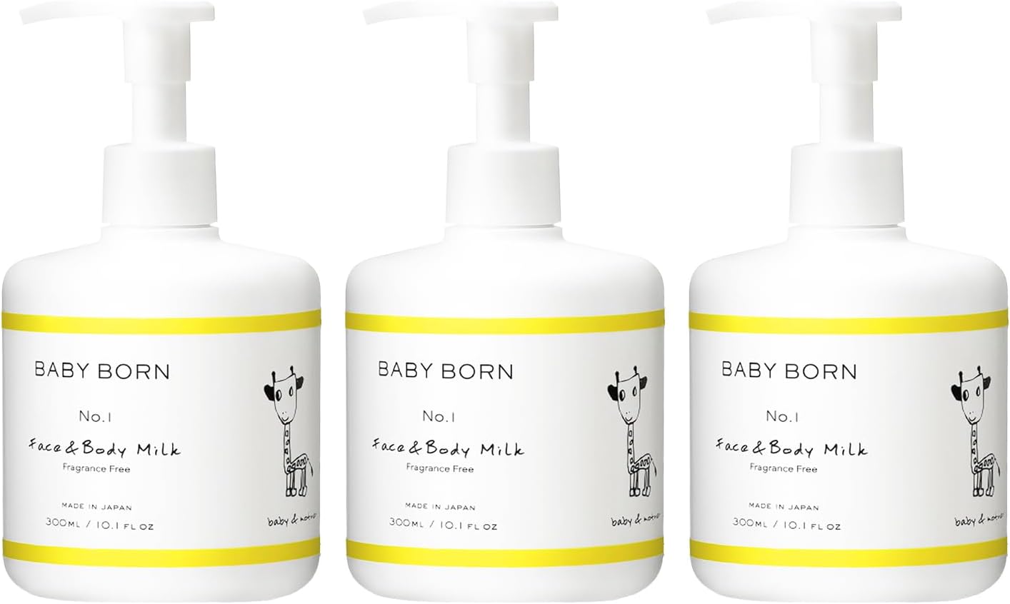 BABY BORN Baby Born Face & Body Milk Fragrance-Free 3-Piece Set Akiko Higashihara