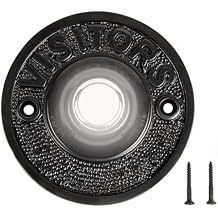 A29 Solid Brass Decorative Lighted Door Bell, Oil Rubbed Bronze Finish, 3.2" x 3.2" Round Wired Push Button Doorbell, LED Illuminated Recess Mount with Mounting Hardware for Existing Home Systems