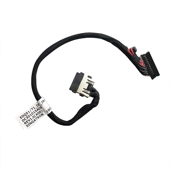 GinTai DC Power Jack with Cable for Dell M15 R2/ M17 R2 J60G1 DC301015A00 | 0J60G1 EDQ51 EDQ71 DC Power Jack with Cable Socket Plug Charging Port