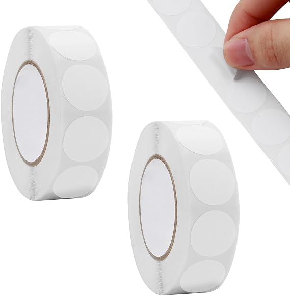 2000Pcs White Round Stickers, 19mm Small Blank Circle Dot Sticky Label | Removable Writable, Office Retail Shop Home Classroom Warehouse Can Coding Price Marking