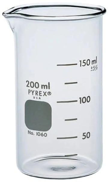 PYREX 200 mL Tall Beaker, w/Spout, Graduated (Single)