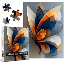 Butterfly Puzzles for Adults 1000 Pieces, Larkipuzz Gradient Animals Jigsaw Puzzles Abstract Art, Impossible Unique Geometric Theme, Challenging for Adults