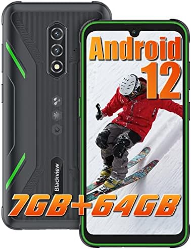 Blackview Rugged Smartphone Unlocked BV5200 Pro 2023 Rugged Phone, 7GB64GB1TB Rugged Cell Phone, Android 12 Smartphone, ArcSoft 13MP, 6.1HD,Face ID, NFC, 5180mAh Battery, Glove Mode