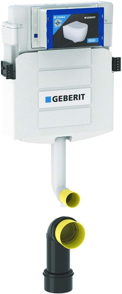 Geberit Sigma 109301005 Mounted Cistern (12 cm, 1, 2 Quantities Stop, Front Actuation, Welded Flush), White