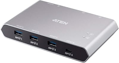 ATEN 2-Port USB-C Gen 2 Sharing Switch with Power Pass-Through | UK Version US3342