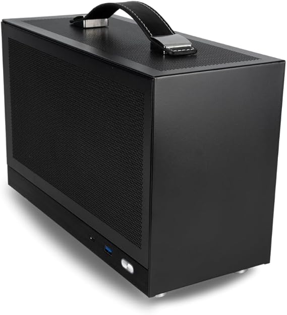 LAN Gamer RTX 5060 8GB, 10-Core Intel Ultra 5 225F, 32GB DDR5 RAM, 1TB Gen4 NVMe SSD, 8.1L Mini ITX SFF Desktop w/Windows 11 Pro, RGB Keyboard+Mouse, Internal Wi-Fi 6E (Black)