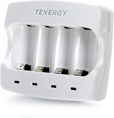Tenergy Fast Charger ONLY for Arlo Certified Tenergy 3.7V 650mAh RCR123A Li-ion Rechargeable Battery, CE and FCC Certified