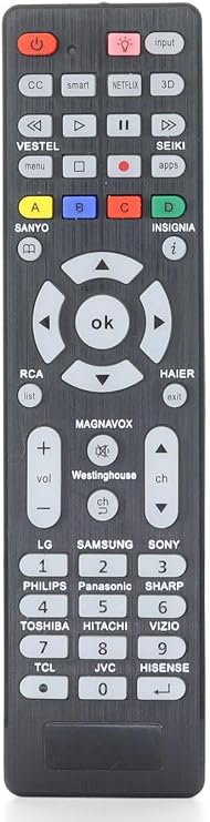 Anderic Universal TV Remote for Samsung, LG, Sony, Sharp, Vizio, Philips