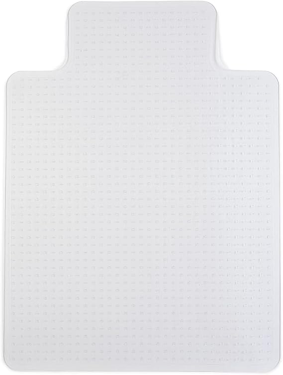 Staples Office Chair Mat, Clear, 48x36 Inch, Medium-Pile Carpet, with Lip