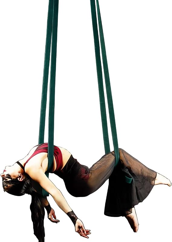 6.6ft 2m Aerial Loops Aerial Straps Ropes Aerial Acrobatics Body Loop Trapeze Circus Apparatuses Equipment Yoga Straps 1 pairs