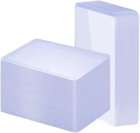 1Pack 3" x 4" Clear Top Loaders, 35PT Hard Plastic Card Sleeves Protector,Top Loading Card Case for Pokemon,Baseball, Football,MTG, Trading Cards & Sports Cards. (100 Top Loaders + 100 Soft Sleeves)