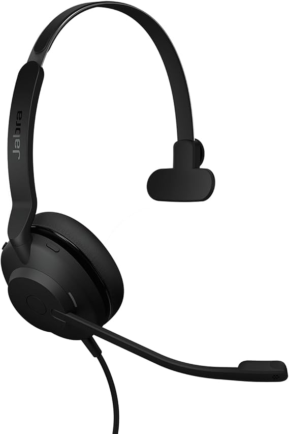 Jabra Evolve2 30 SE (2025 Version) Wired Single-Ear Headphones with Microphone Computer Headset - USB-A and USB-C Cable - Microsoft Teams Certified - Works with All Meeting Platforms Black