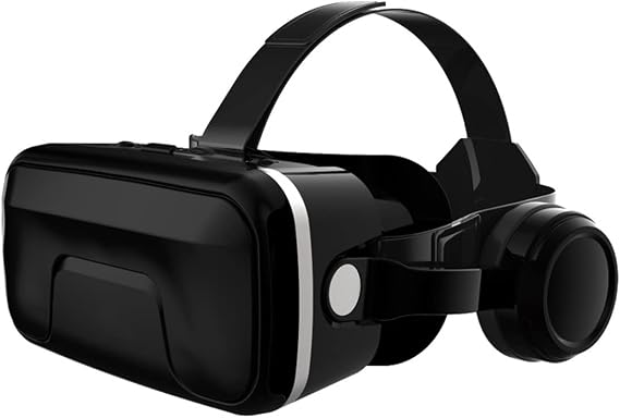 VR Headset, Universal Virtual Reality Goggles, 3D VR Glasses, VR Games Headset, 3D Glasses Virtual Reality Headset for VR Games 3D Movies Compatible 4.0-6.0 Color : Black