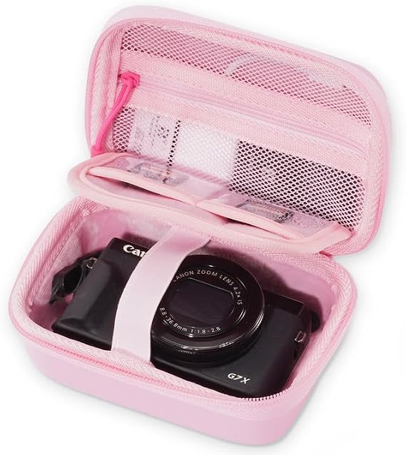 ProCase Hard Shell Digital Camera Case for Canon G7X Mark III -Pink