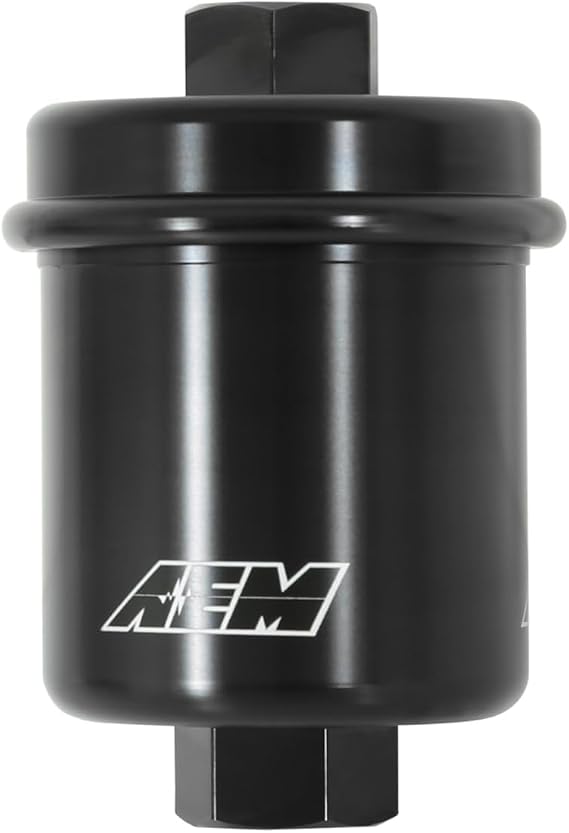 AEM 25-200BK High Volume Fuel Filter - Black
