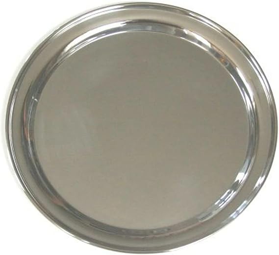 14 Inch Round Stainless Steel Serving Tray by Libertyware